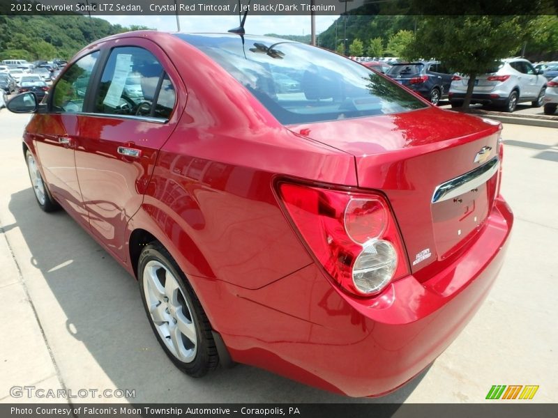 Crystal Red Tintcoat / Jet Black/Dark Titanium 2012 Chevrolet Sonic LTZ Sedan