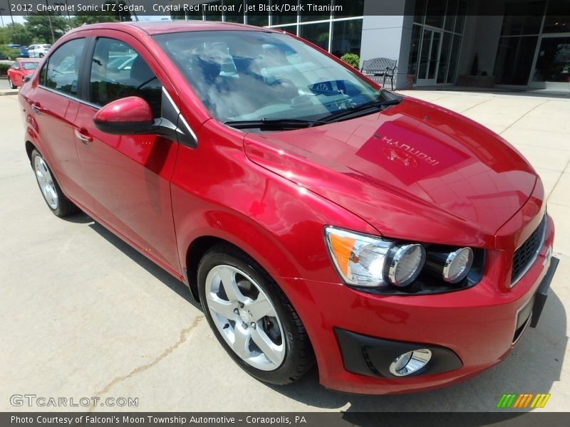 Crystal Red Tintcoat / Jet Black/Dark Titanium 2012 Chevrolet Sonic LTZ Sedan
