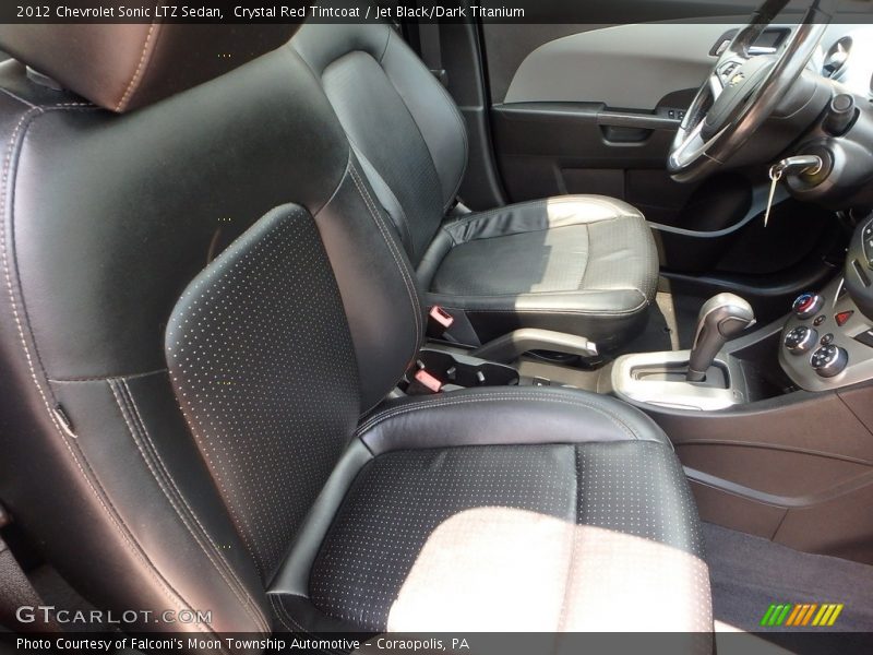 Crystal Red Tintcoat / Jet Black/Dark Titanium 2012 Chevrolet Sonic LTZ Sedan