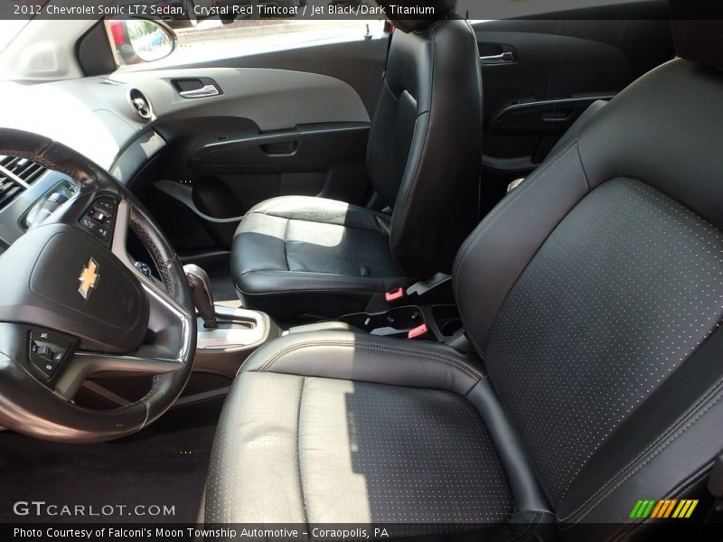 Crystal Red Tintcoat / Jet Black/Dark Titanium 2012 Chevrolet Sonic LTZ Sedan