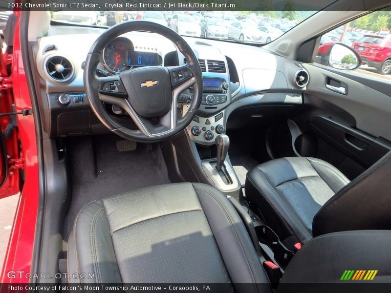 Crystal Red Tintcoat / Jet Black/Dark Titanium 2012 Chevrolet Sonic LTZ Sedan