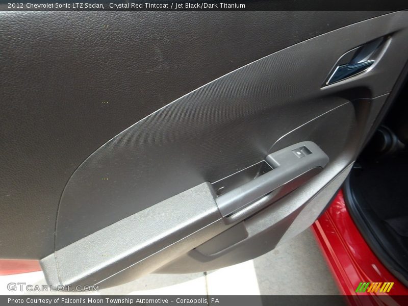 Crystal Red Tintcoat / Jet Black/Dark Titanium 2012 Chevrolet Sonic LTZ Sedan