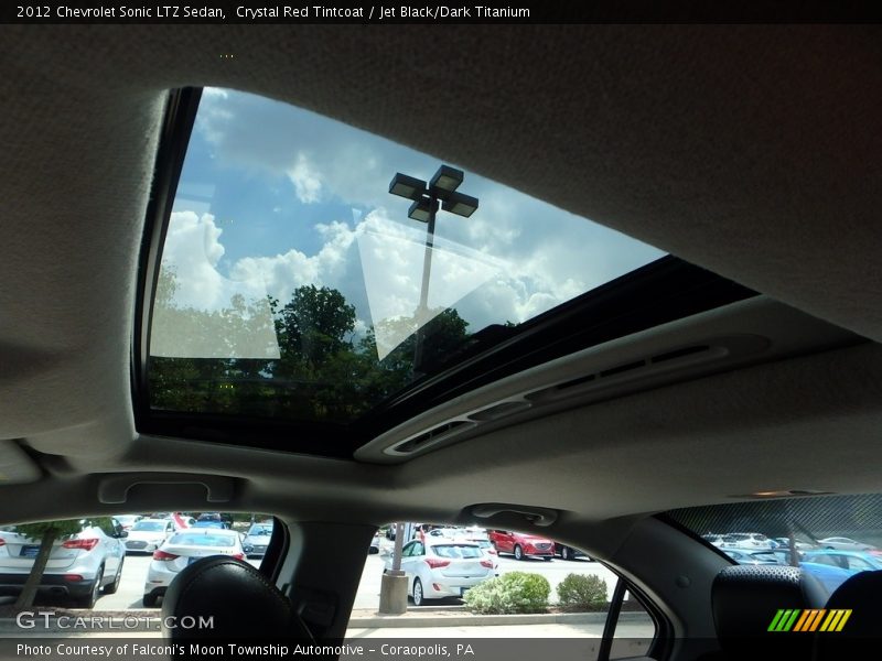 Crystal Red Tintcoat / Jet Black/Dark Titanium 2012 Chevrolet Sonic LTZ Sedan