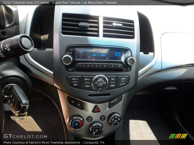 Crystal Red Tintcoat / Jet Black/Dark Titanium 2012 Chevrolet Sonic LTZ Sedan