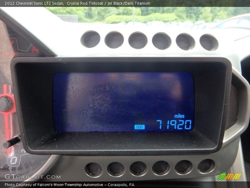 Crystal Red Tintcoat / Jet Black/Dark Titanium 2012 Chevrolet Sonic LTZ Sedan