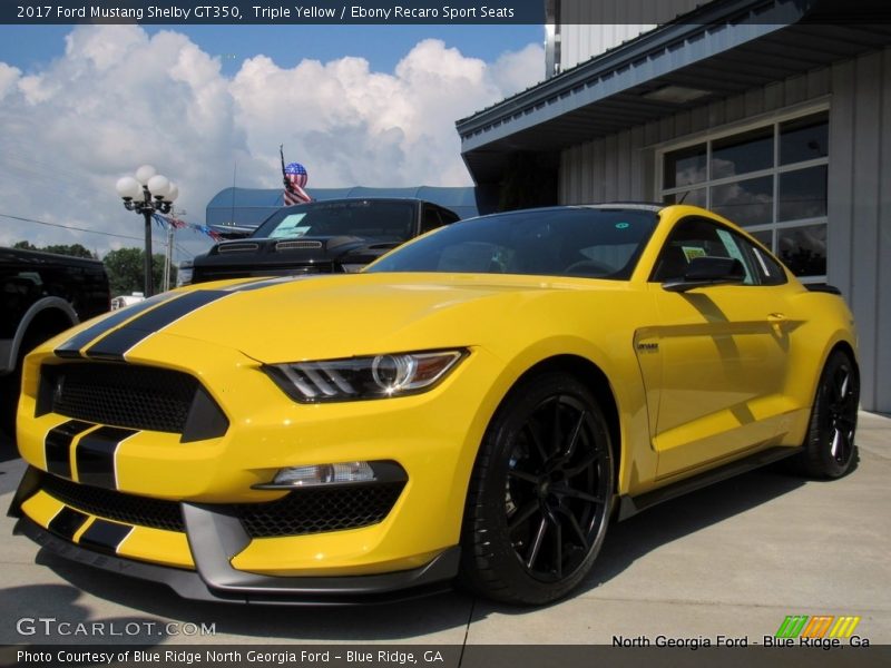 Triple Yellow / Ebony Recaro Sport Seats 2017 Ford Mustang Shelby GT350