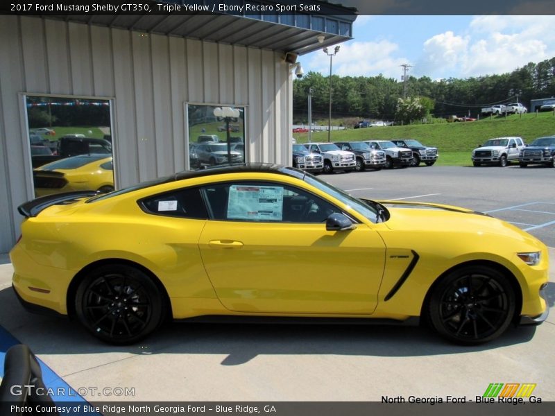 Triple Yellow / Ebony Recaro Sport Seats 2017 Ford Mustang Shelby GT350