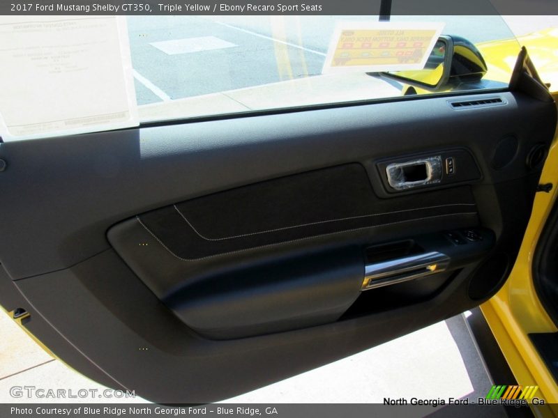Triple Yellow / Ebony Recaro Sport Seats 2017 Ford Mustang Shelby GT350