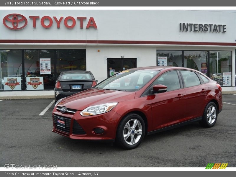 Ruby Red / Charcoal Black 2013 Ford Focus SE Sedan