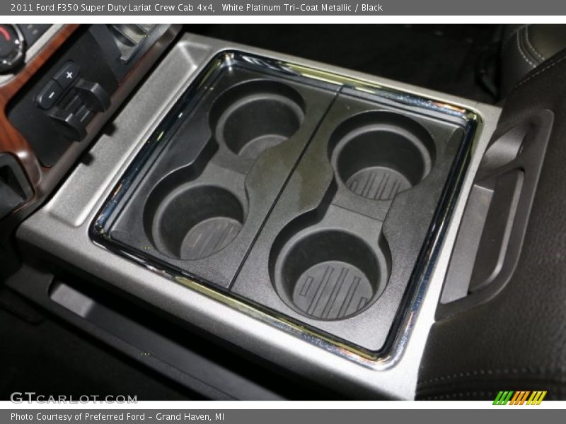 White Platinum Tri-Coat Metallic / Black 2011 Ford F350 Super Duty Lariat Crew Cab 4x4