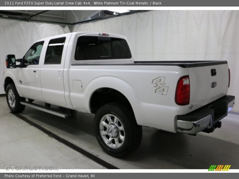 White Platinum Tri-Coat Metallic / Black 2011 Ford F350 Super Duty Lariat Crew Cab 4x4