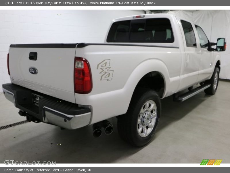 White Platinum Tri-Coat Metallic / Black 2011 Ford F350 Super Duty Lariat Crew Cab 4x4