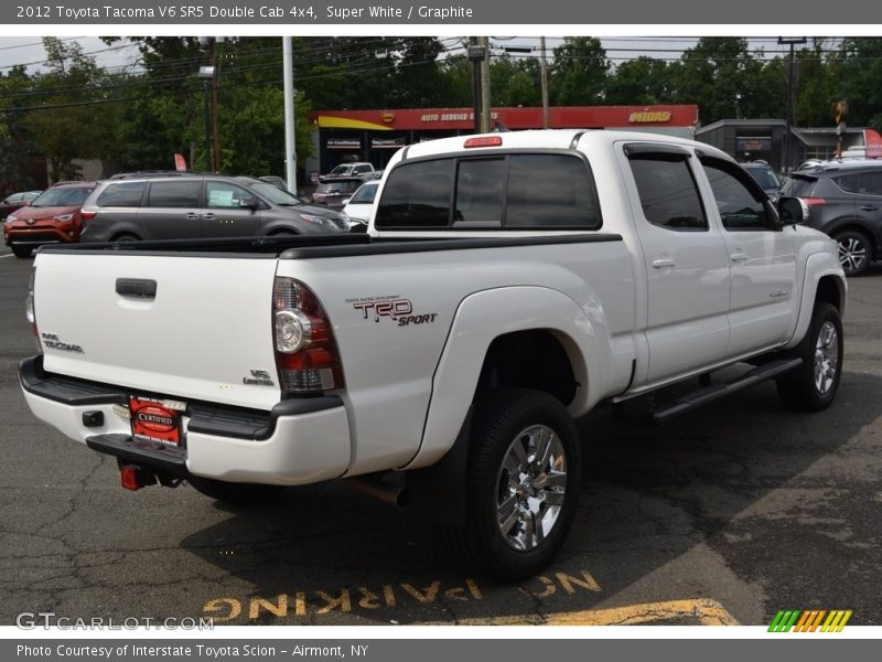 Super White / Graphite 2012 Toyota Tacoma V6 SR5 Double Cab 4x4