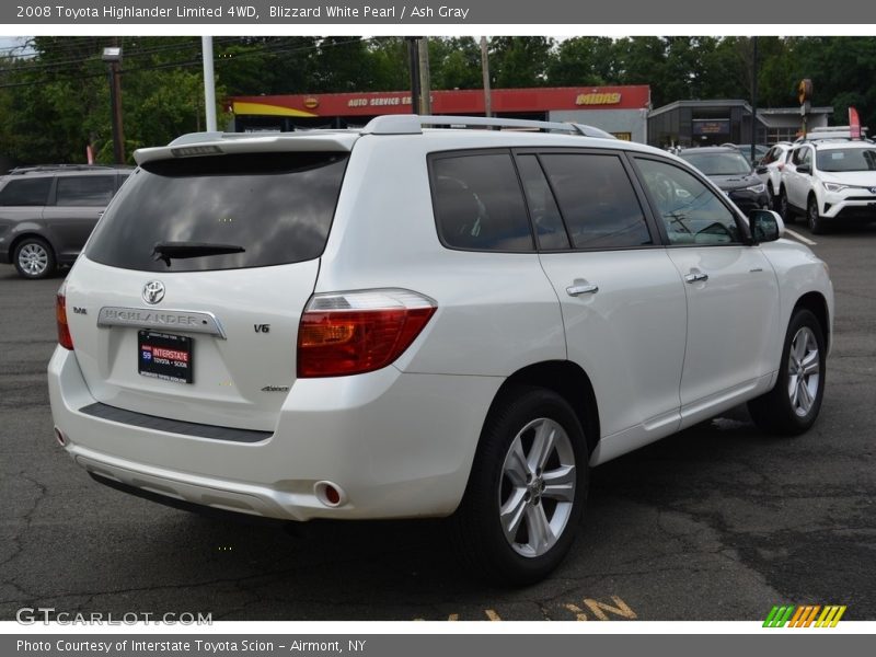 Blizzard White Pearl / Ash Gray 2008 Toyota Highlander Limited 4WD