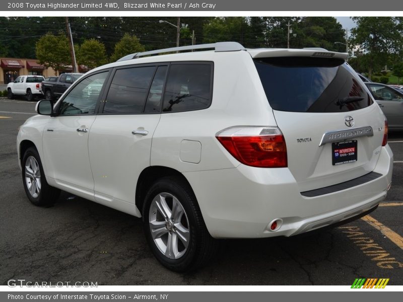 Blizzard White Pearl / Ash Gray 2008 Toyota Highlander Limited 4WD