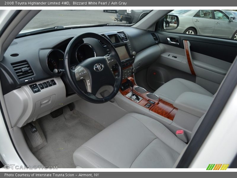 Blizzard White Pearl / Ash Gray 2008 Toyota Highlander Limited 4WD