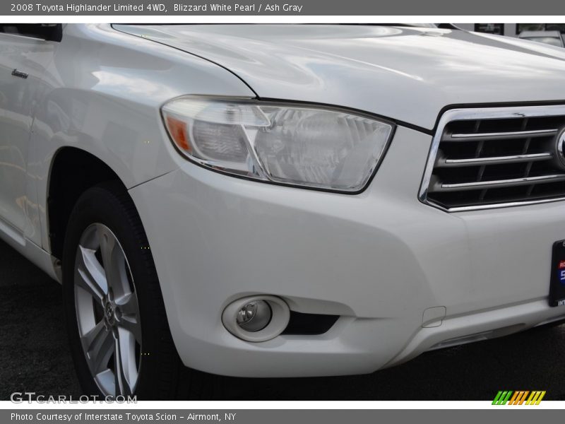Blizzard White Pearl / Ash Gray 2008 Toyota Highlander Limited 4WD