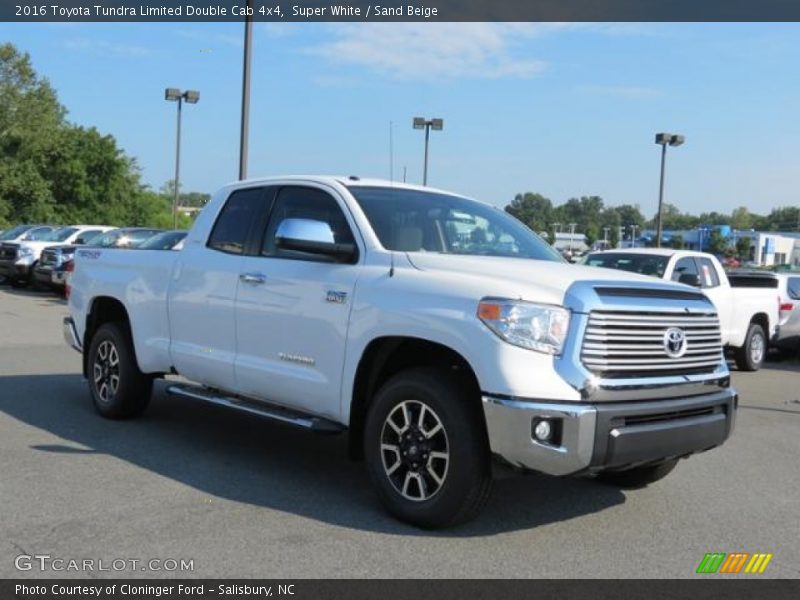 Super White / Sand Beige 2016 Toyota Tundra Limited Double Cab 4x4