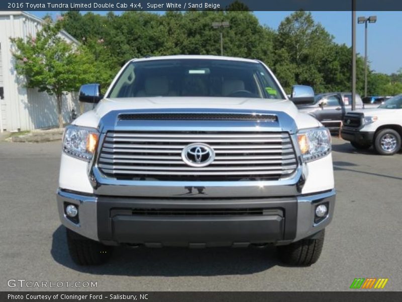 Super White / Sand Beige 2016 Toyota Tundra Limited Double Cab 4x4