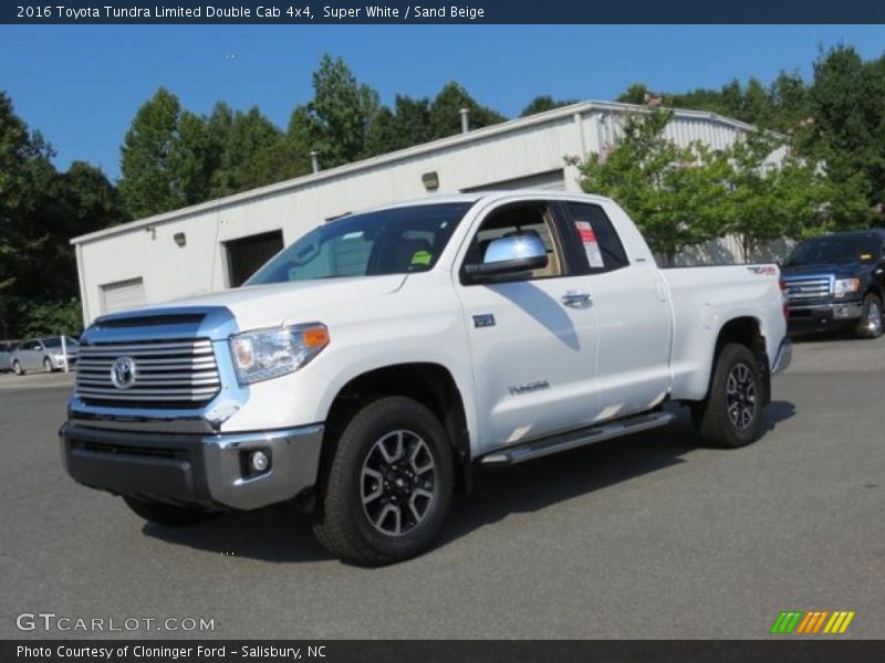 Super White / Sand Beige 2016 Toyota Tundra Limited Double Cab 4x4