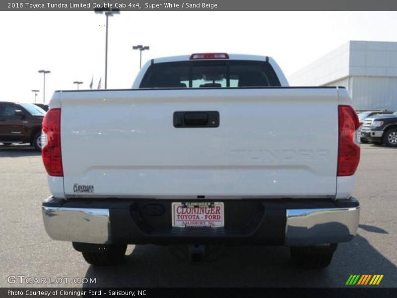 Super White / Sand Beige 2016 Toyota Tundra Limited Double Cab 4x4
