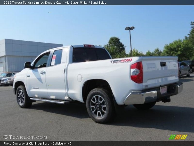 Super White / Sand Beige 2016 Toyota Tundra Limited Double Cab 4x4