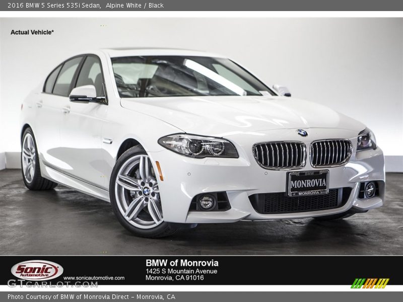 Alpine White / Black 2016 BMW 5 Series 535i Sedan