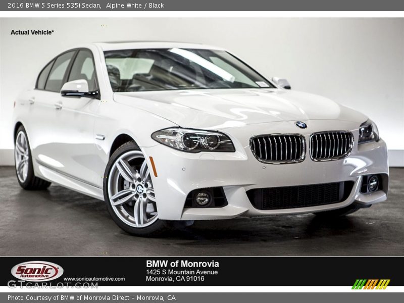 Alpine White / Black 2016 BMW 5 Series 535i Sedan