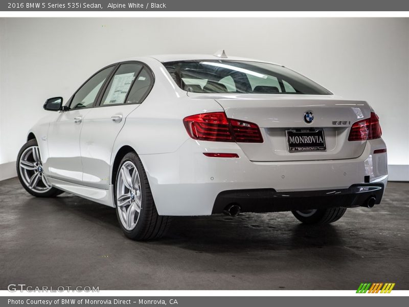 Alpine White / Black 2016 BMW 5 Series 535i Sedan