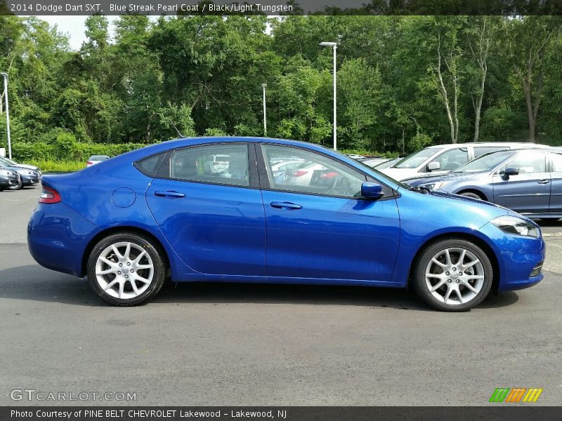 Blue Streak Pearl Coat / Black/Light Tungsten 2014 Dodge Dart SXT