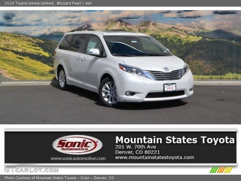 Blizzard Pearl / Ash 2016 Toyota Sienna Limited