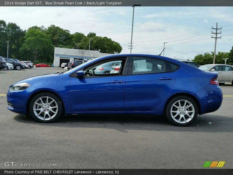 Blue Streak Pearl Coat / Black/Light Tungsten 2014 Dodge Dart SXT