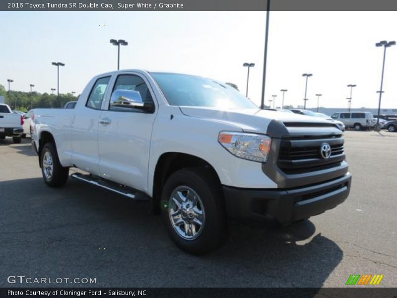 Super White / Graphite 2016 Toyota Tundra SR Double Cab