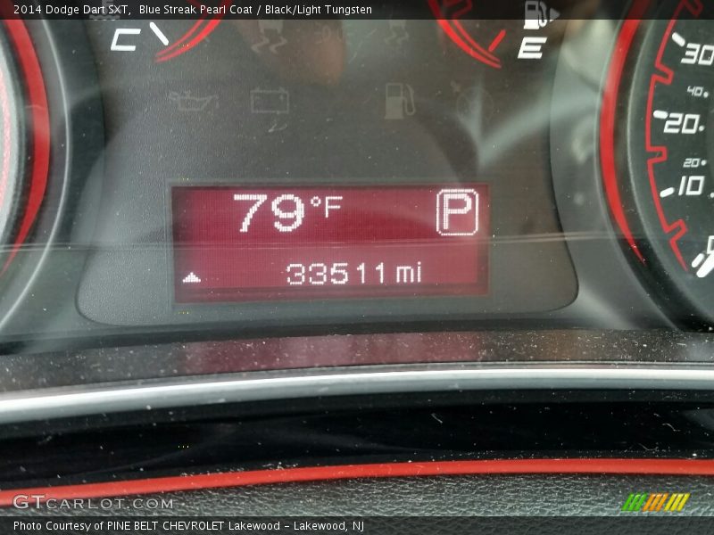 Blue Streak Pearl Coat / Black/Light Tungsten 2014 Dodge Dart SXT