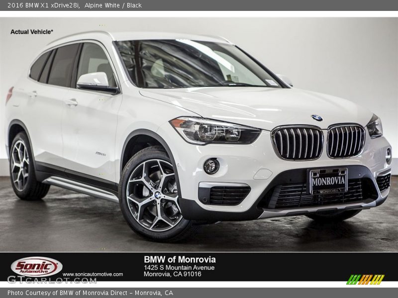 Alpine White / Black 2016 BMW X1 xDrive28i