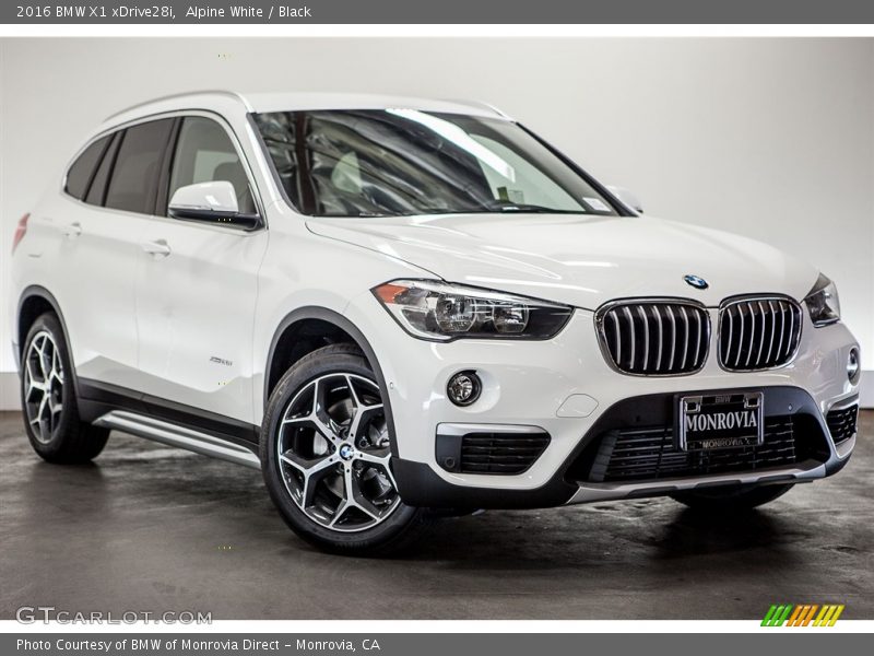 Alpine White / Black 2016 BMW X1 xDrive28i