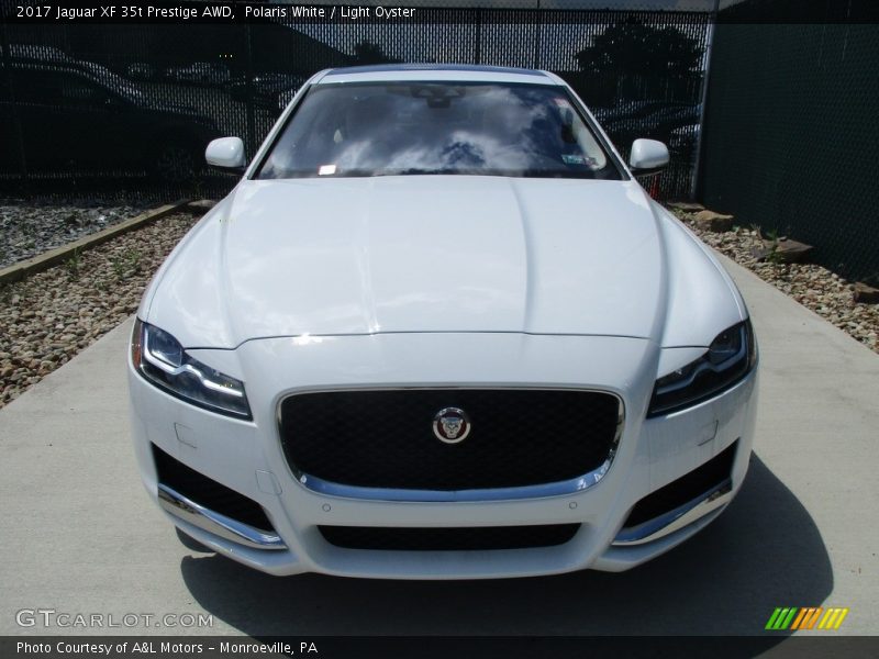 Polaris White / Light Oyster 2017 Jaguar XF 35t Prestige AWD