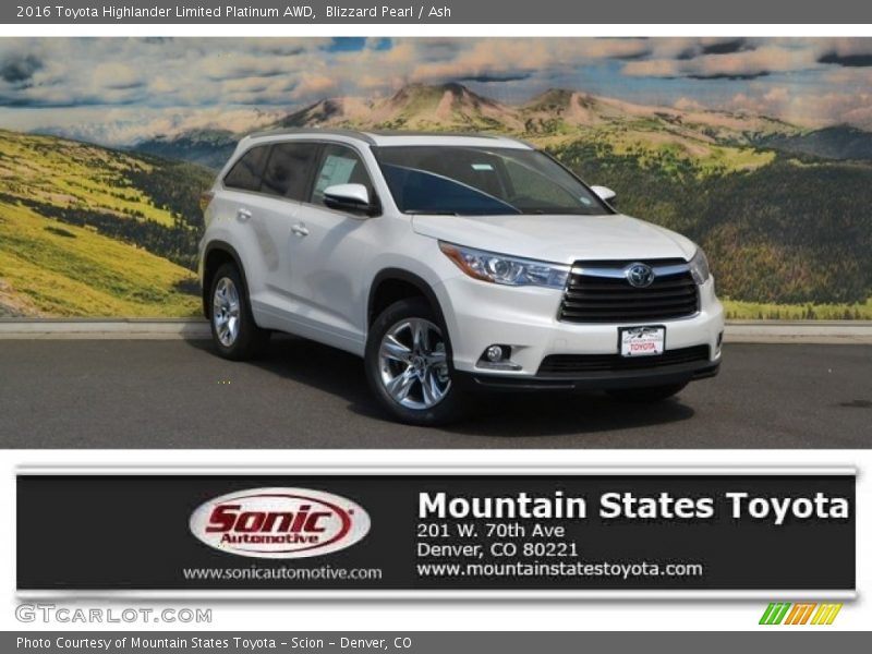 Blizzard Pearl / Ash 2016 Toyota Highlander Limited Platinum AWD