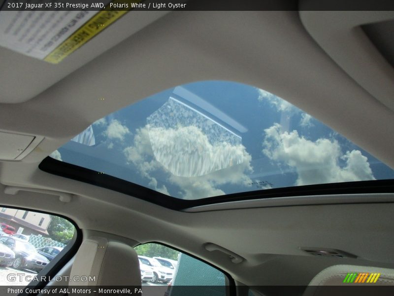 Polaris White / Light Oyster 2017 Jaguar XF 35t Prestige AWD