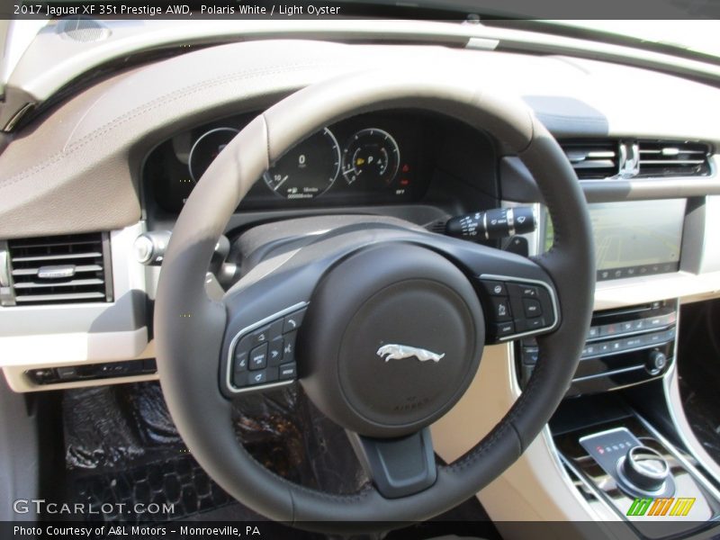 Polaris White / Light Oyster 2017 Jaguar XF 35t Prestige AWD