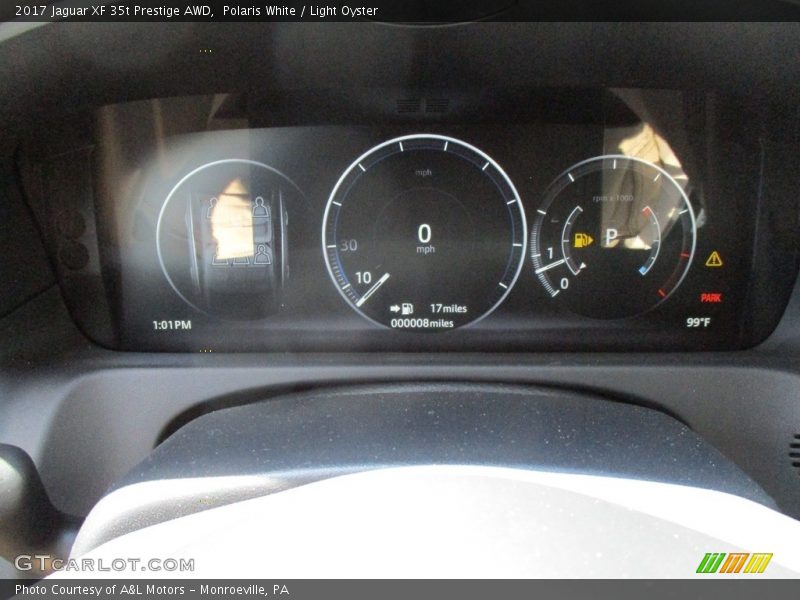 Polaris White / Light Oyster 2017 Jaguar XF 35t Prestige AWD