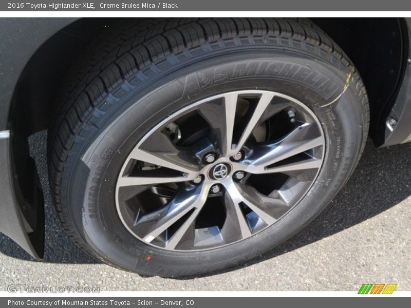 Creme Brulee Mica / Black 2016 Toyota Highlander XLE
