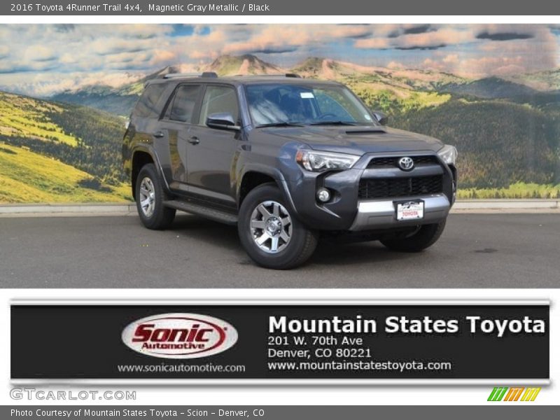 Magnetic Gray Metallic / Black 2016 Toyota 4Runner Trail 4x4