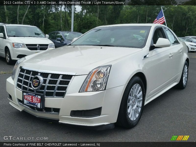 White Diamond Tricoat / Light Titanium/Ebony 2013 Cadillac CTS 4 3.0 AWD Sedan