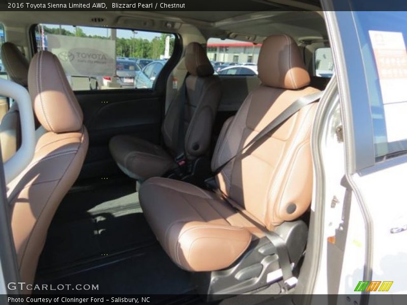 Rear Seat of 2016 Sienna Limited AWD