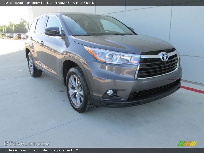 Predawn Gray Mica / Black 2016 Toyota Highlander LE Plus