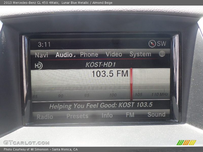 Lunar Blue Metallic / Almond Beige 2013 Mercedes-Benz GL 450 4Matic