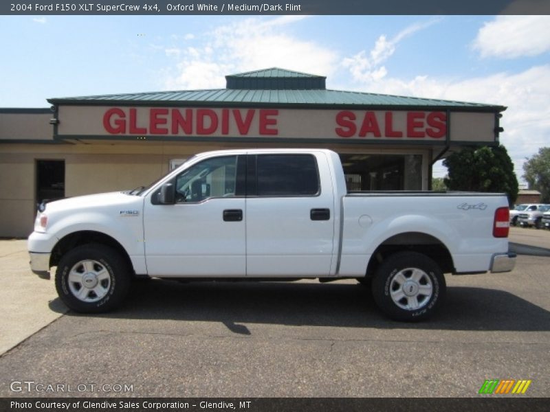 Oxford White / Medium/Dark Flint 2004 Ford F150 XLT SuperCrew 4x4