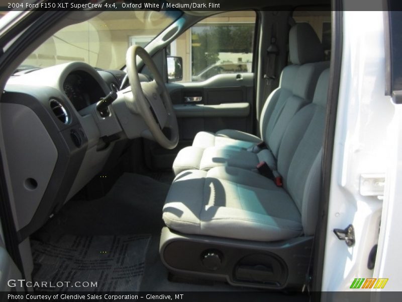 Oxford White / Medium/Dark Flint 2004 Ford F150 XLT SuperCrew 4x4