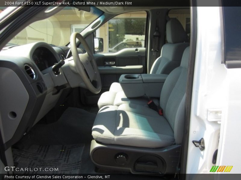 Oxford White / Medium/Dark Flint 2004 Ford F150 XLT SuperCrew 4x4